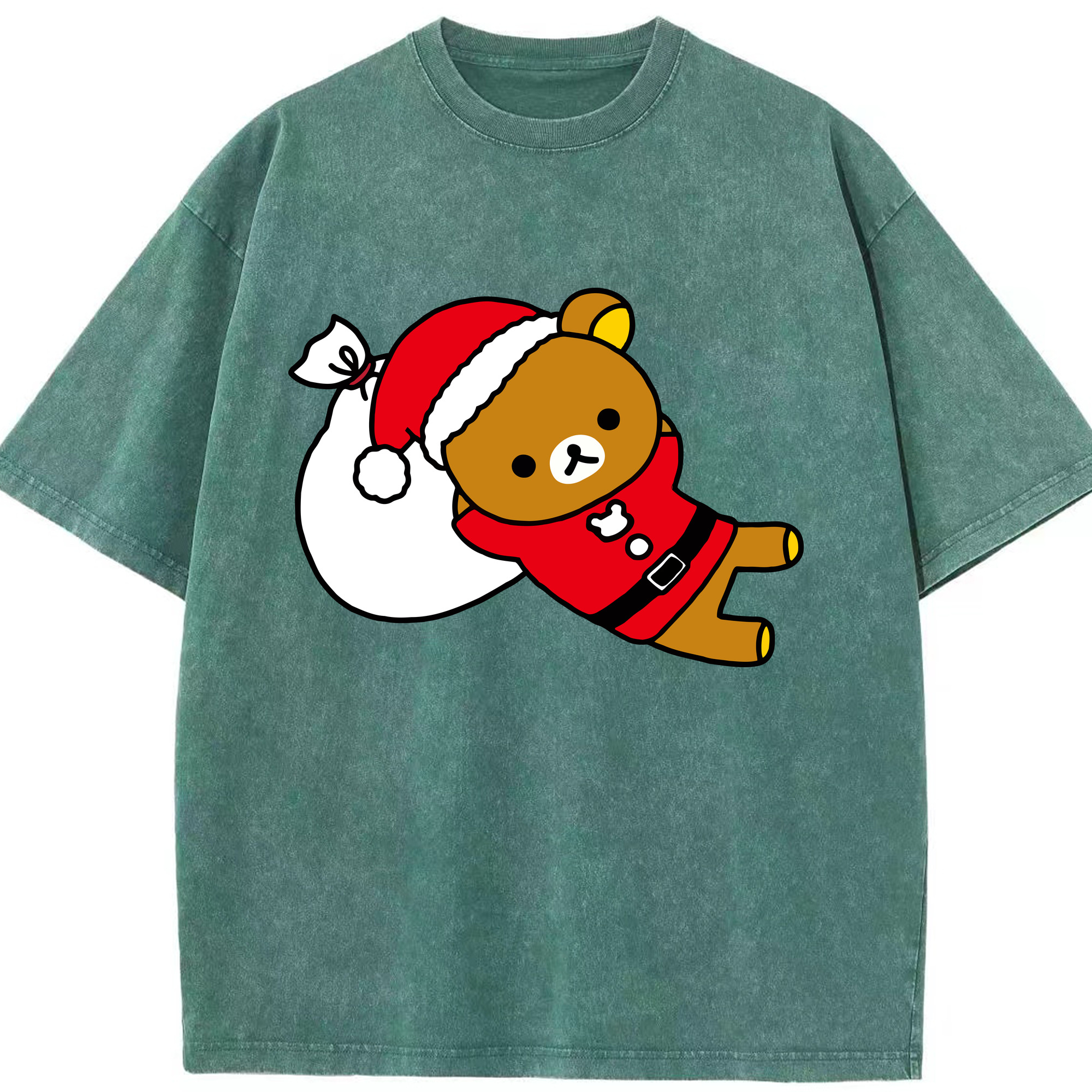（画像用） リラックマ リラックマ キイロイトリ Rilakkuma Korilakkuma Kiiroitori 綿100% ヴィンテージ風 半袖Tシャツ（フロントプリント）